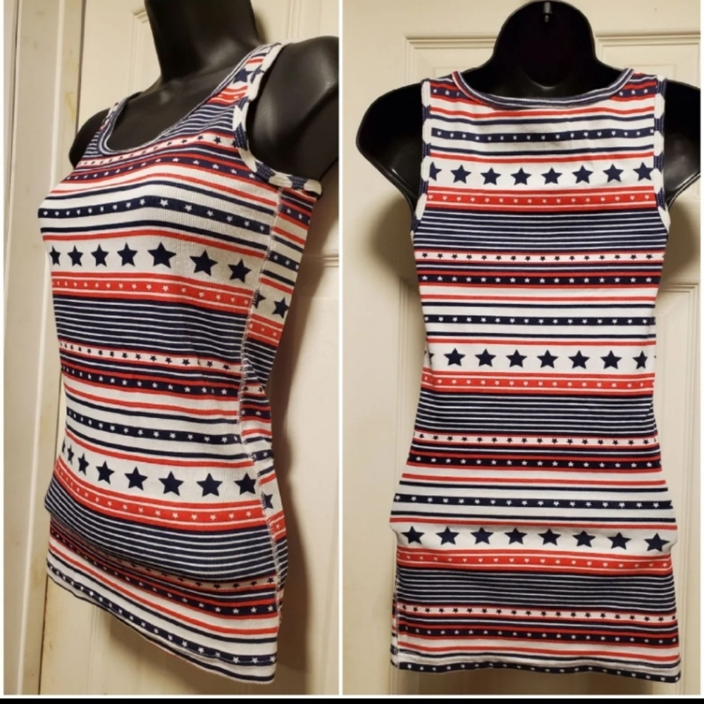 Faded Glory Patriotic Tank Top/Medium/EUC